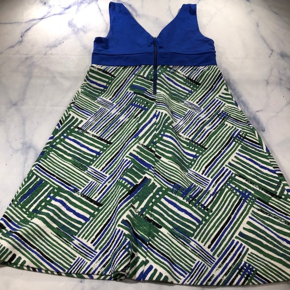 Anthropologie HD in Paris Blue Green Ardmore Dress - Picture 4 of 8